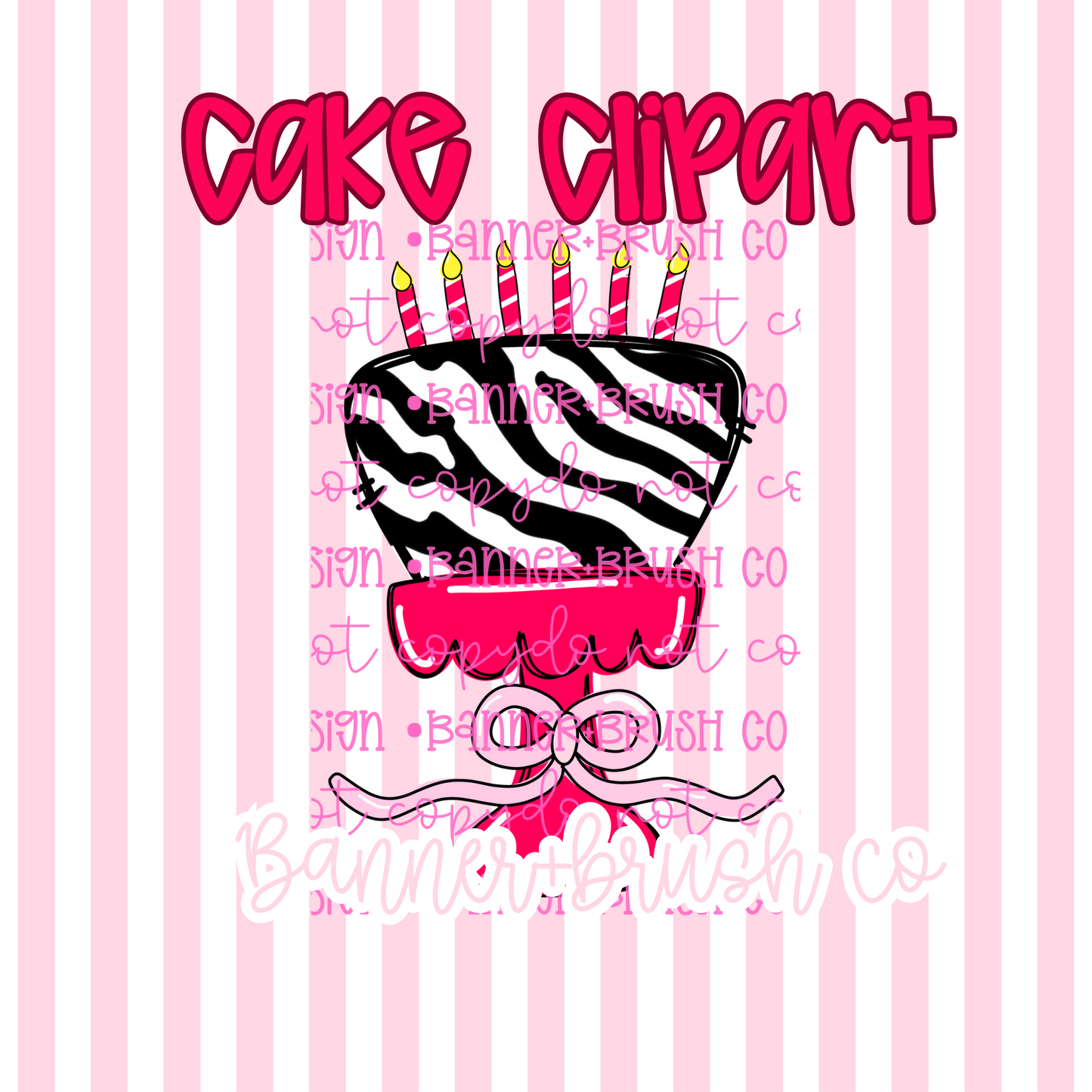 Zebra print Cake Clipart