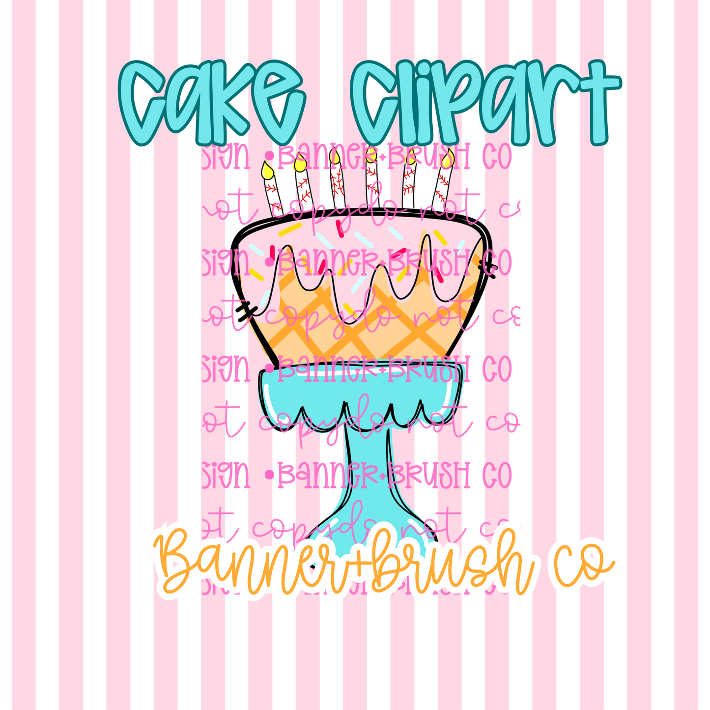 Ice Cream Drip Cake Clipart