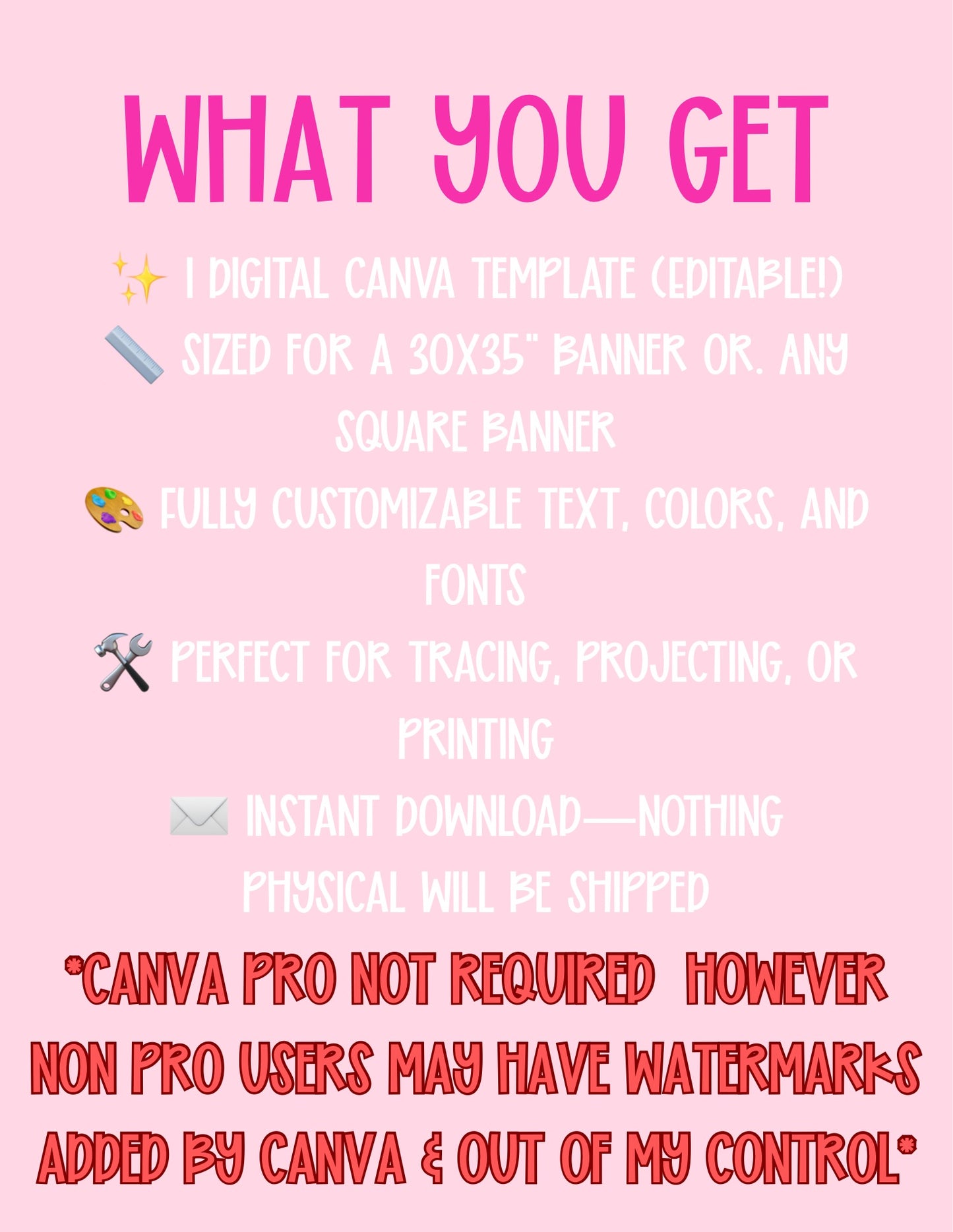 Generic Girly Birthday Banner Template bundle 30x35