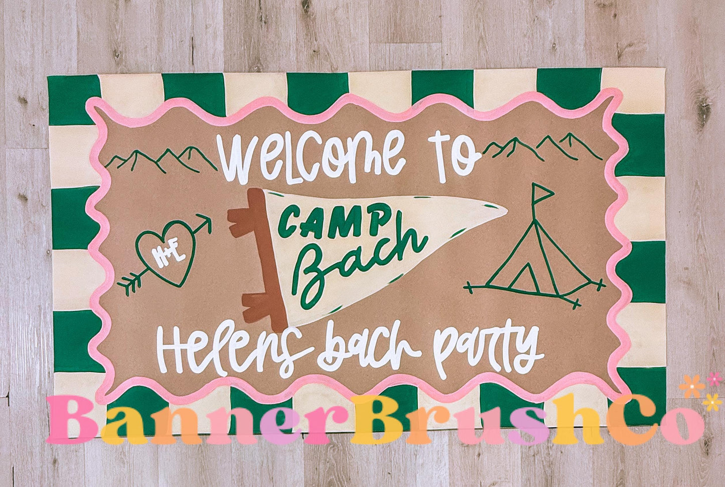 Camp Bach Banner Template | Editable Canva Banner | 35x60 DIY Painted Sign | Bachelorette Party Theme | Digital Download