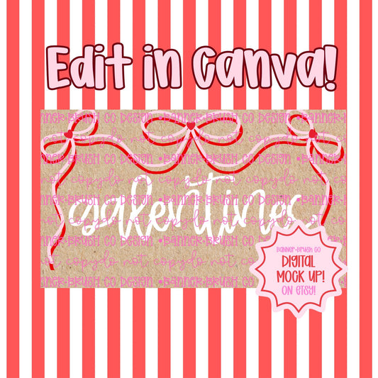 Happy Valentines Day Banner Template | Editable Canva Banner | 35x60 DIY Painted Sign | Galentines Vday Theme | Digital Download