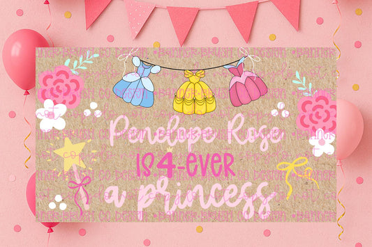 4 ever a princess  birthday Banner Template | Editable Canva Banner | 35x60 DIY Painted Sign |  fourth Birthday Theme | Digital Download