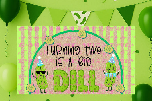 Big Dill Birthday Party Banner Template | Editable Canva Banner | 35x60 DIY Painted Sign |  Pickle party | Digital Download