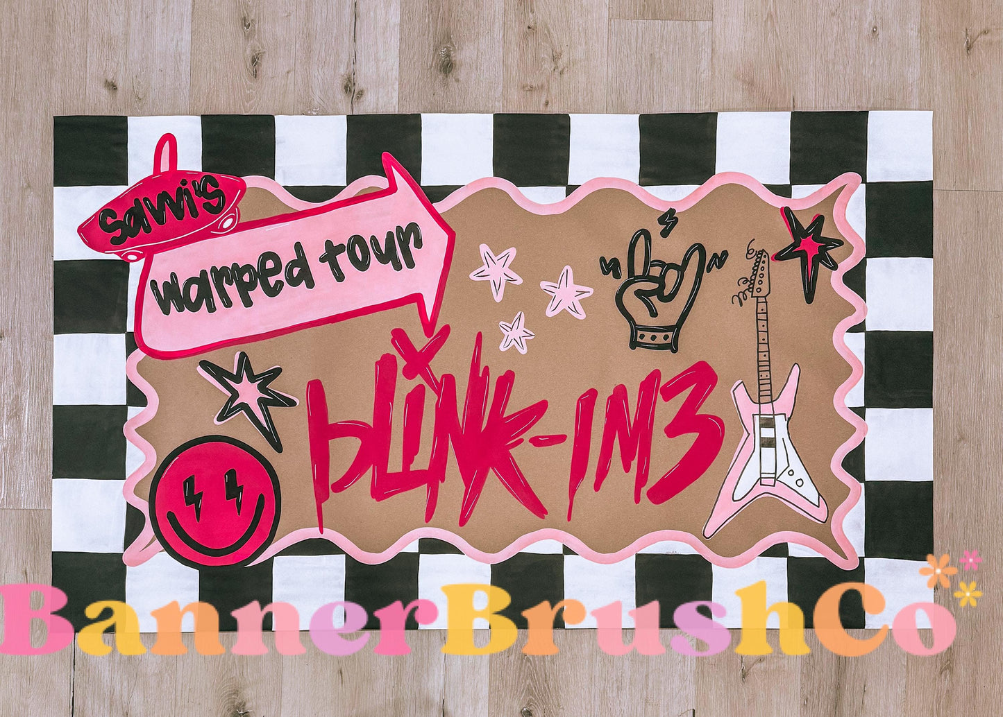 Blink & Im 2 Birthday Party Banner Template | Editable Canva Banner