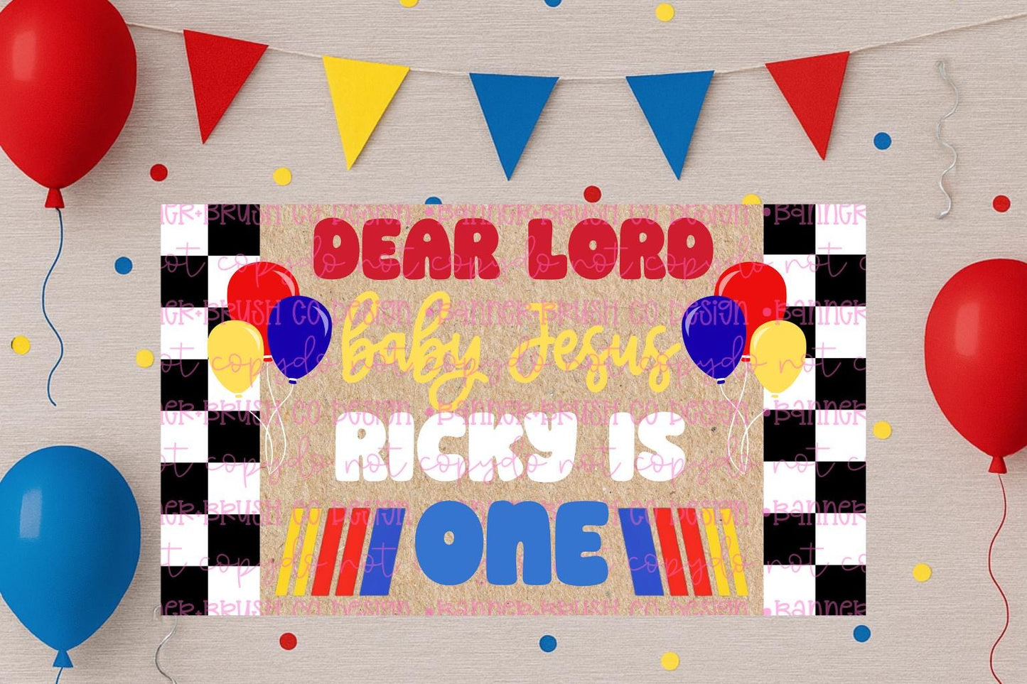 Talladega nights birthday Banner Template | Editable Canva Banner | 35x60 DIY Painted Sign |  first Birthday Theme | Digital Download