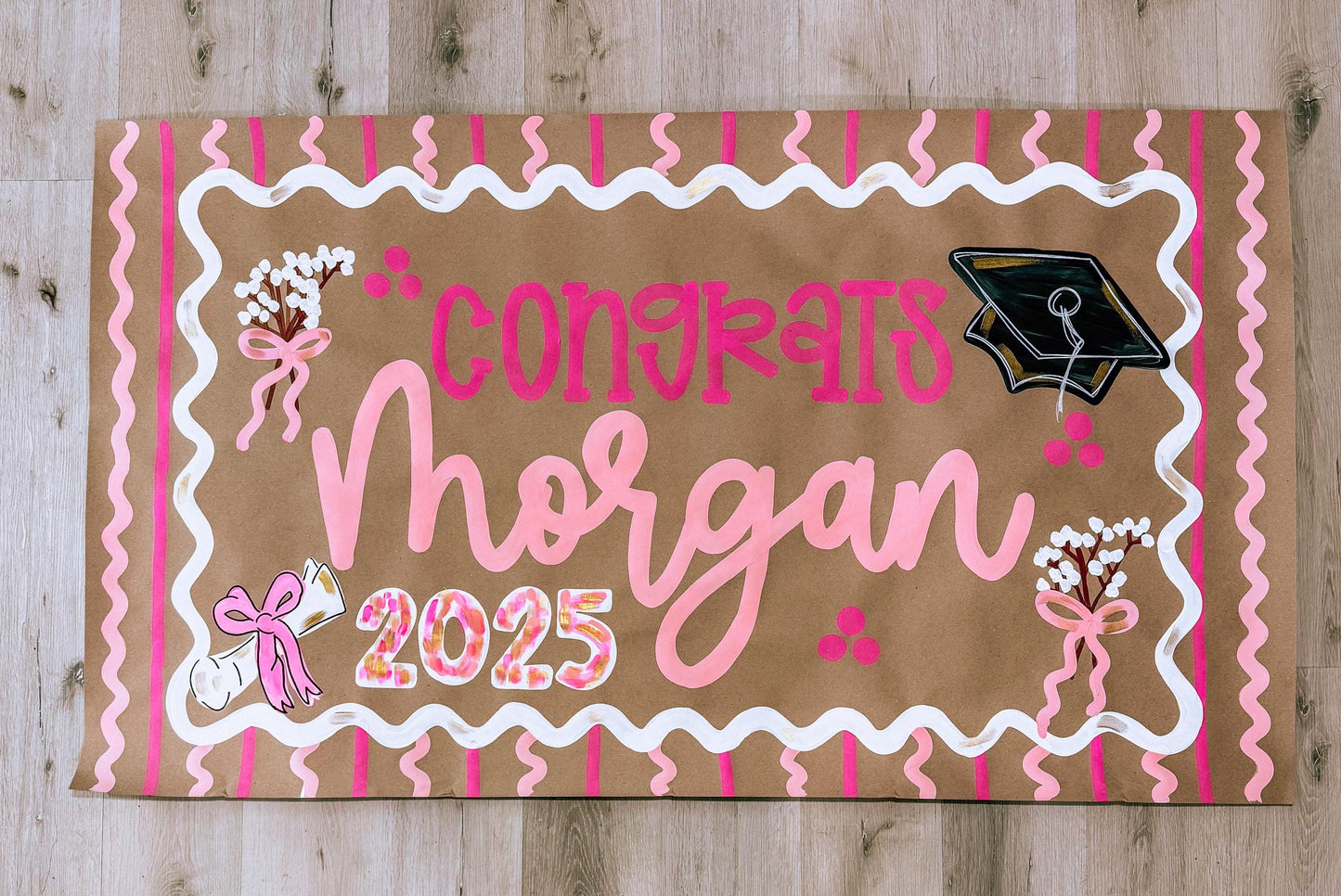 Graduation Banner Template Banner | 35x60 coquette