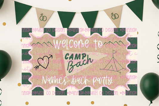 Camp Bach Banner Template | Editable Canva Banner | 35x60 DIY Painted Sign |  Bachelorette Party Theme | Digital Download