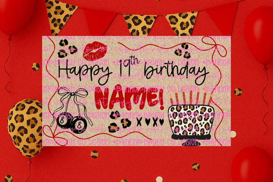 Cheetah  birthday Banner Template | Editable Canva Banner | 35x60 DIY Painted Sign |  trendy Birthday Theme | Digital Download
