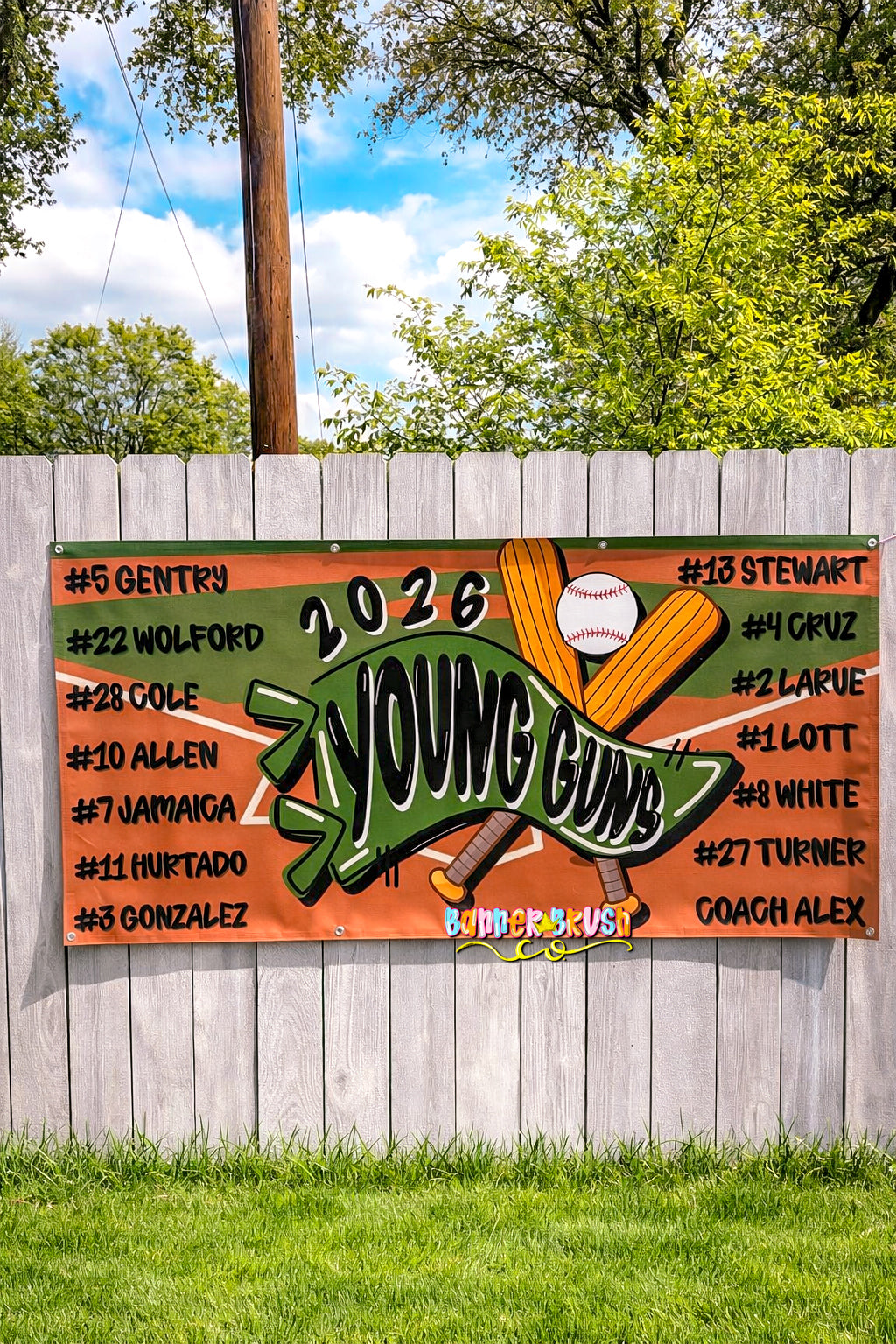 Custom 3x6 Sports Banner Personalized Team Banner