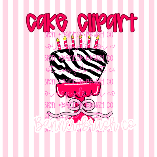 Zebra print Cake Clipart