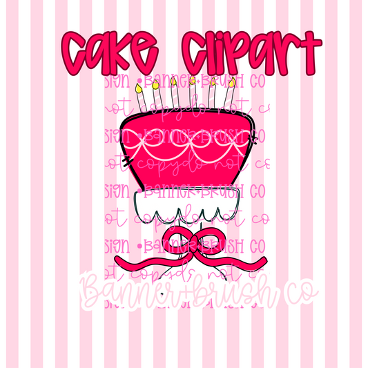 Coquette Bow Cake Clipart
