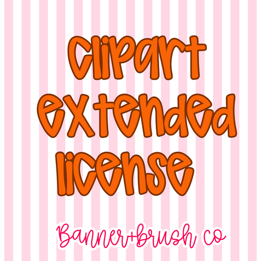 Extended Digital License | Editable Template Use | Clipart Digital Products License | One Business Use
