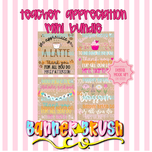Teacher Appreciation Banner Template bundle 30x35