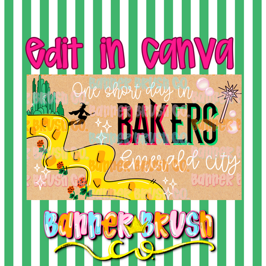 Wicked Birthday Party Banner Template | Editable Canva Banner | 35x60