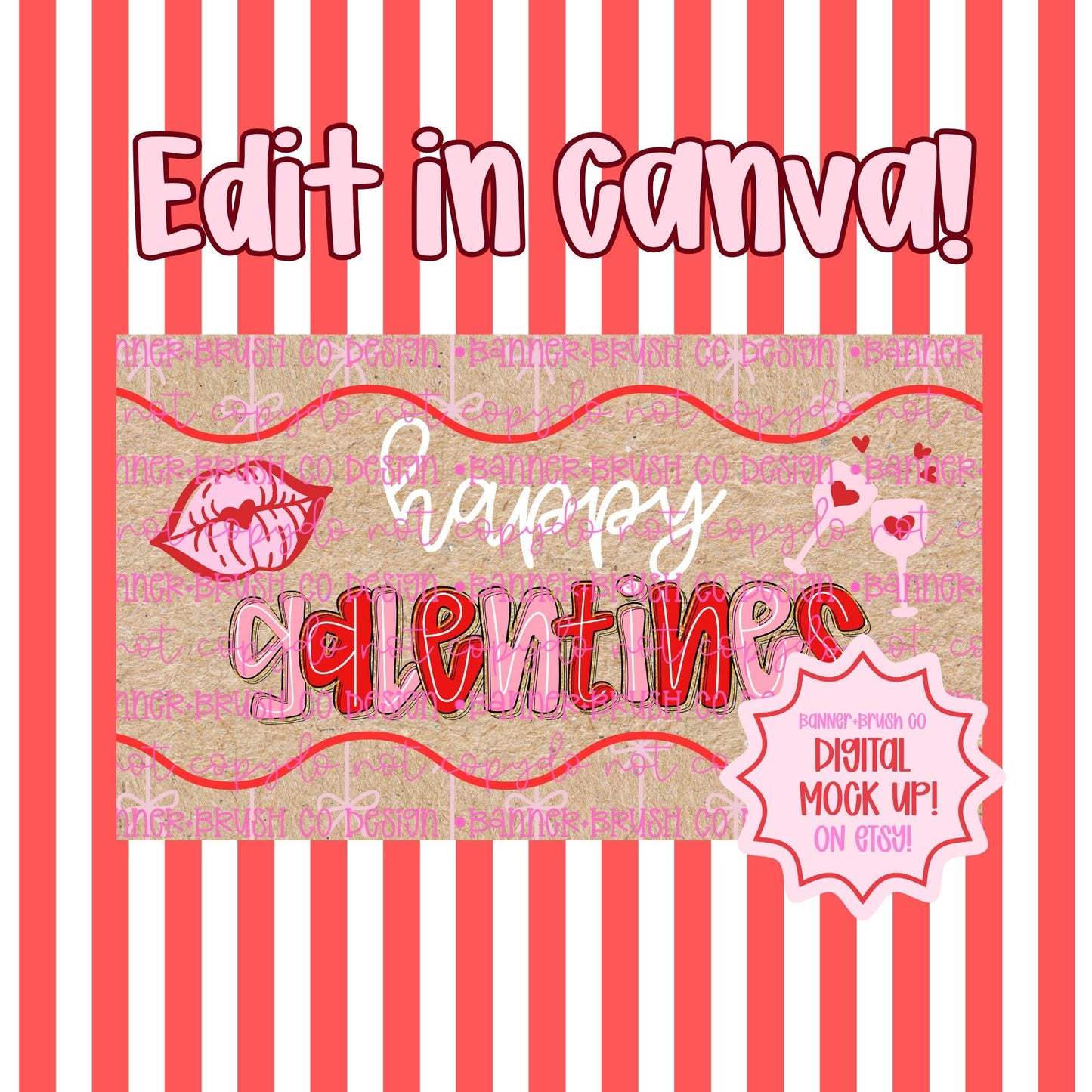 Galentines party Banner Template | Editable Canva Banner | 35x60 DIY Painted Sign | girls night Theme | Digital Download