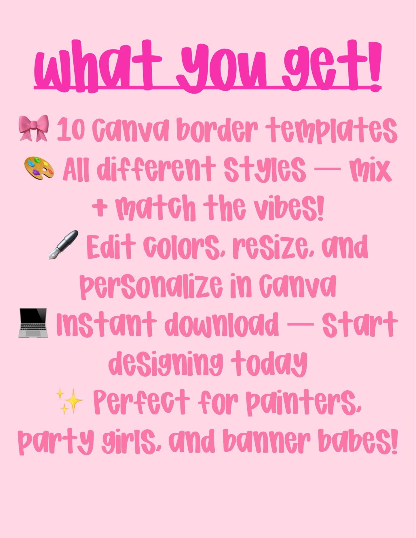 10 Banner Border VOL. 2 Template bundle | Editable Canva Banner Border | 35x60 DIY Painted Sign |  Theme | Digital Download