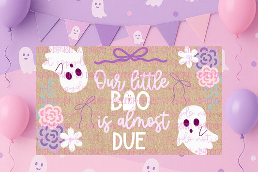 Little Boo baby shower Banner Template | Editable Canva Banner | 35x60 DIY Painted Sign |  baby shower Theme  barbecue | Digital Download