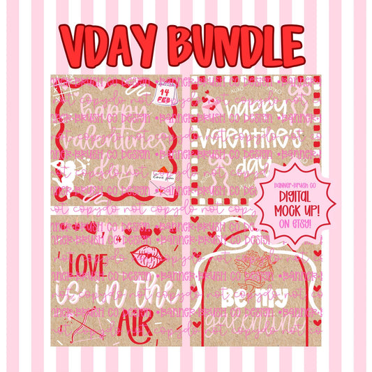 Valentines Day mini  Banner Template bundle | Editable Canva Banner | 35x35 DIY Painted Sign | Galentine Theme | Digital Download Santa