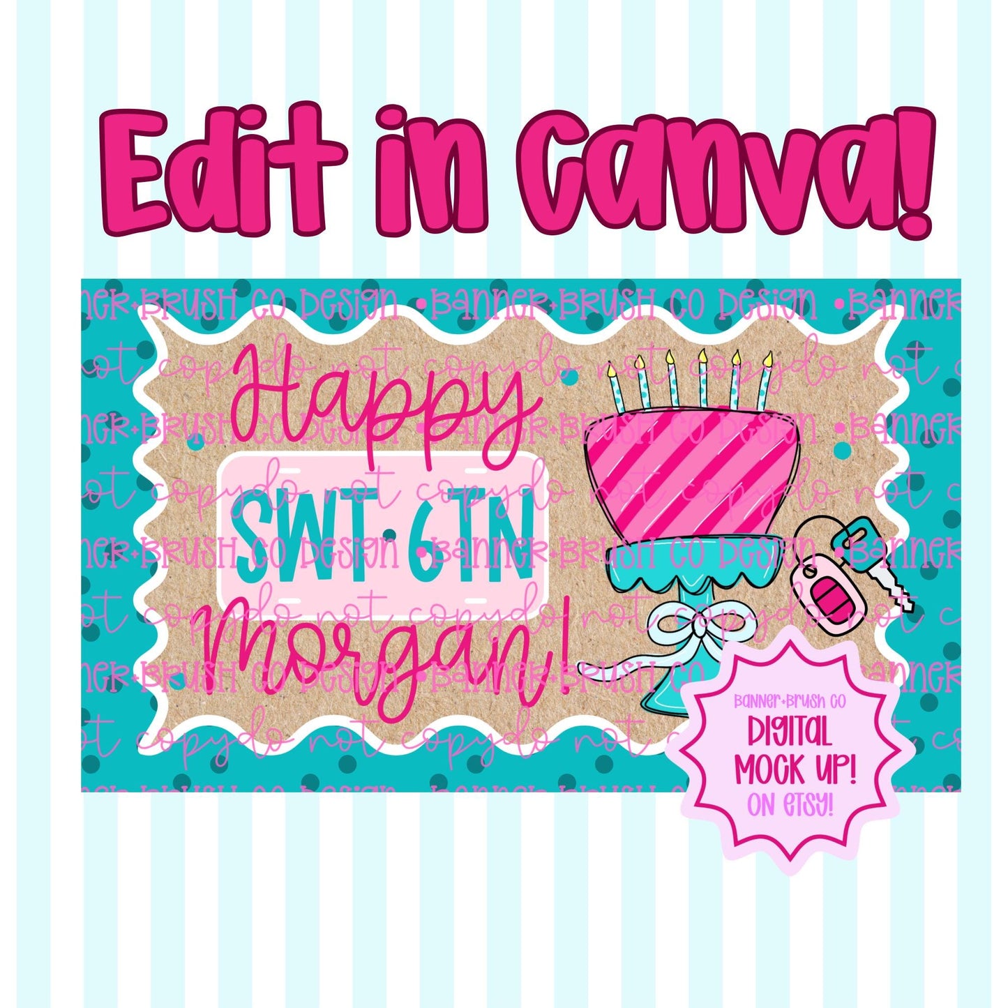 Sweet 16 birthday Banner Template | Editable Canva Banner | 35x60 DIY Painted Sign |  coquette 16th Birthday Theme | Digital Download