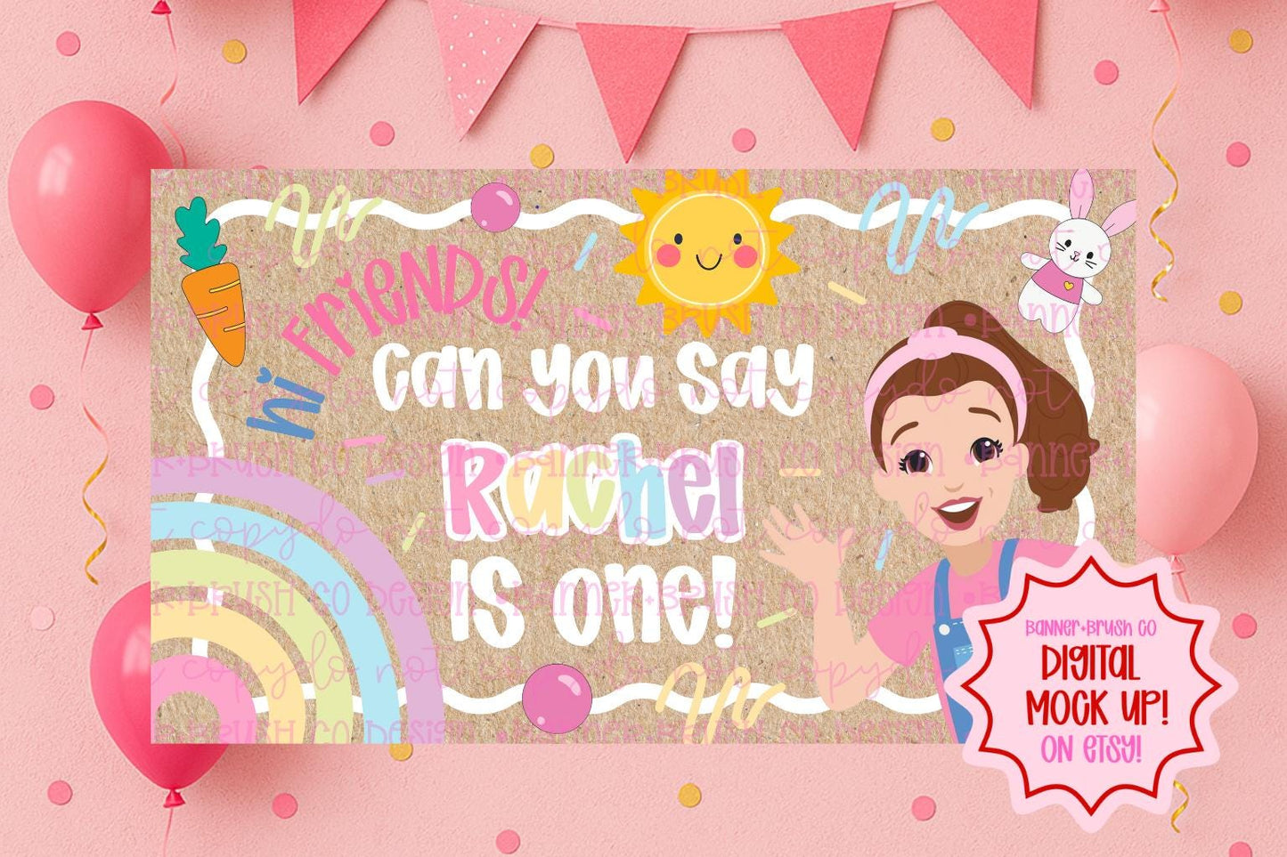 Ms. Rachel Hi Friends Can You Say One l birthday Banner Template