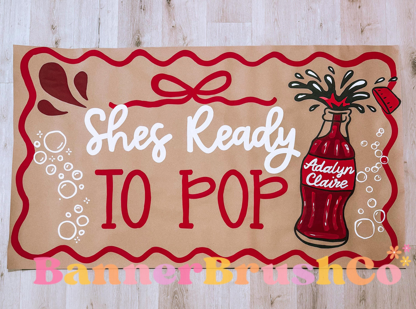 Ready to POP baby shower Banner Template | Editable Canva Banner | 35x60 DIY Painted Sign |  baby shower Theme SODA pop | Digital Download
